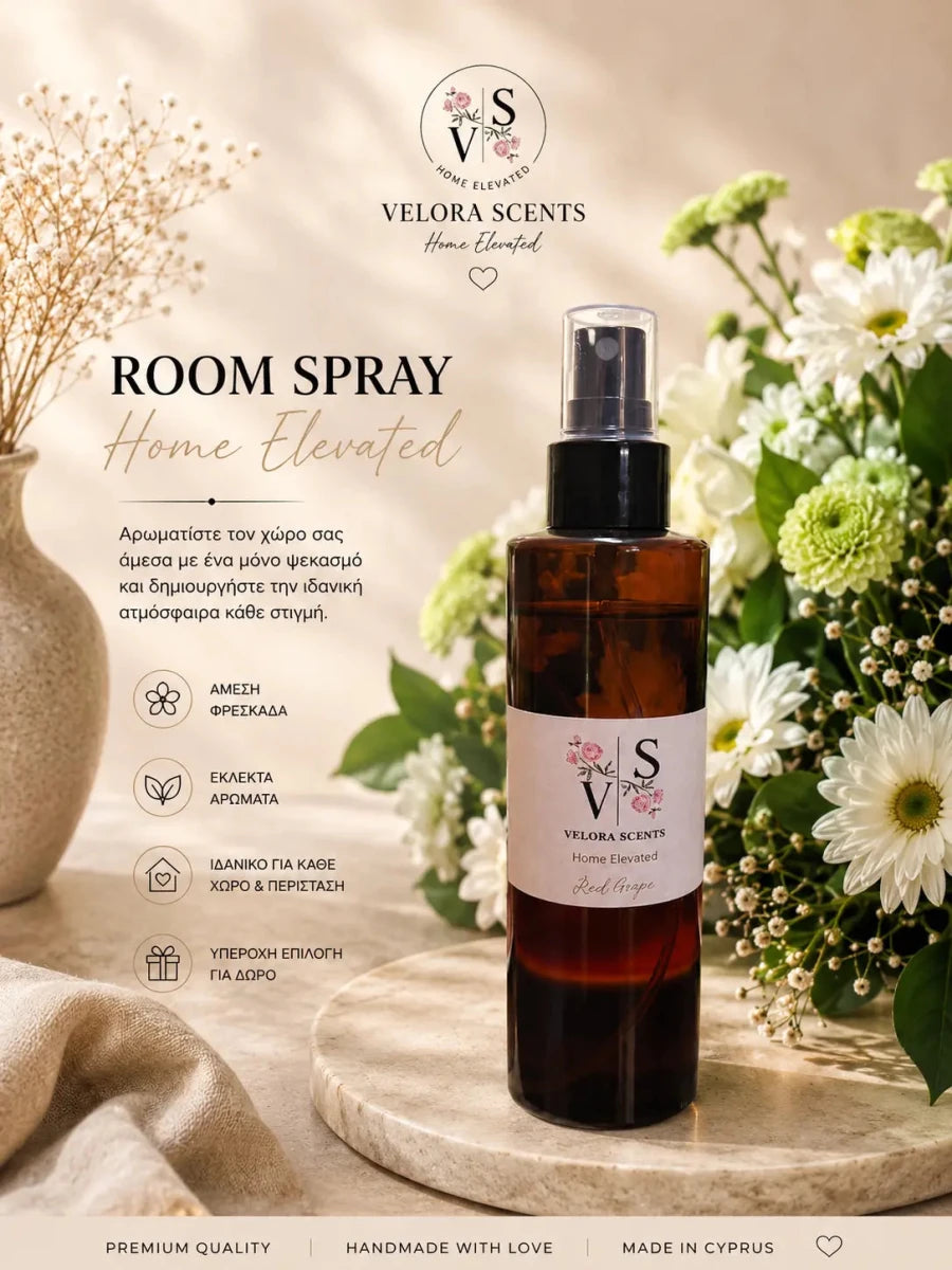 Luxury Room Spray 200ml – Velora Scents Cyprus lifestyle