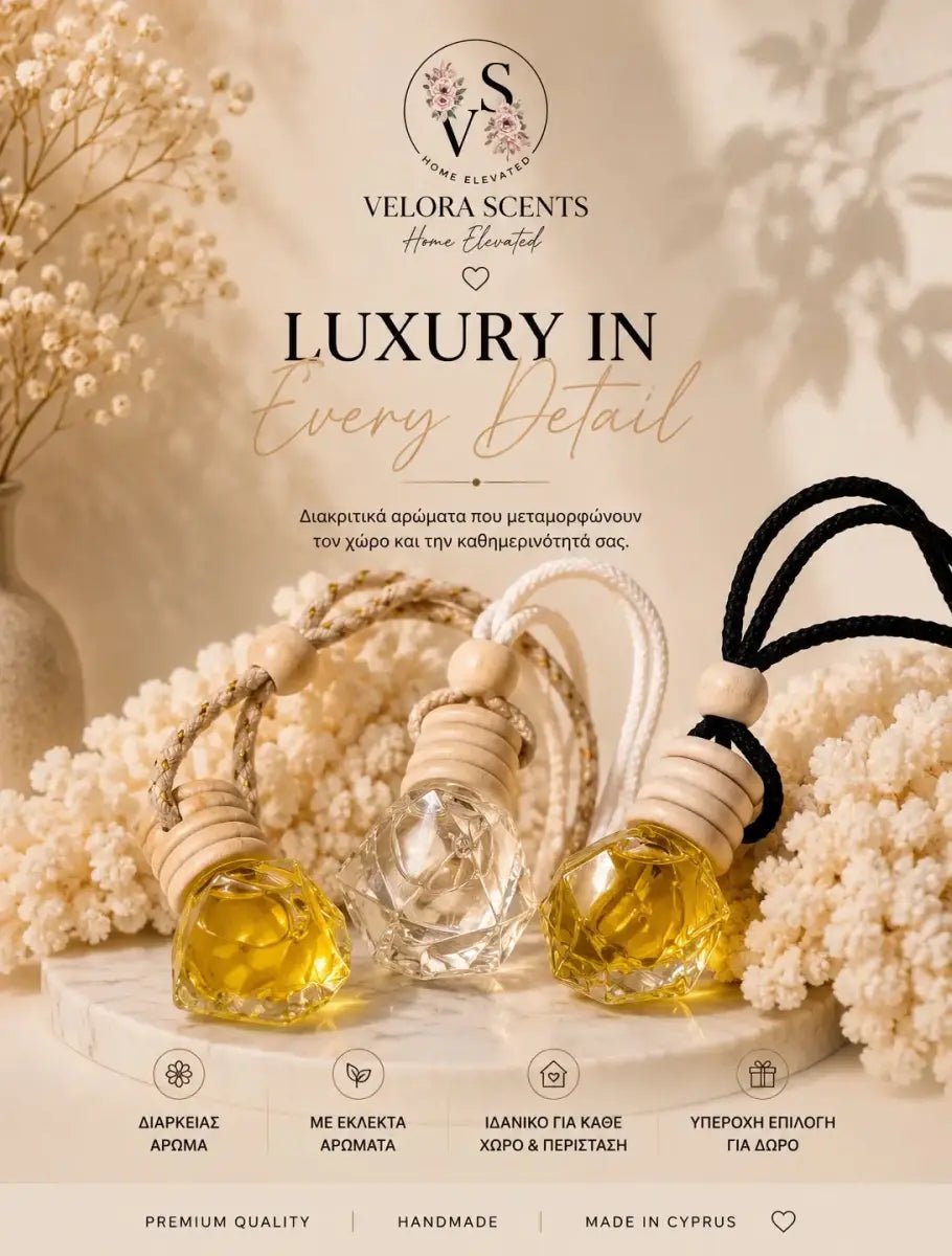 Velora Scents car diffuser αυτοκινήτου - Always Fresh - κομψό αρωματικό για κάθε διαδρομή