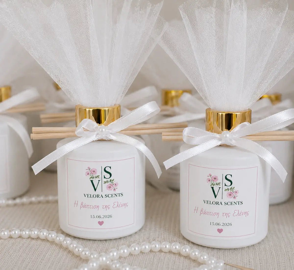 Luxury Reed Diffuser μπομπονιέρα βάφτισης – Velora Scents