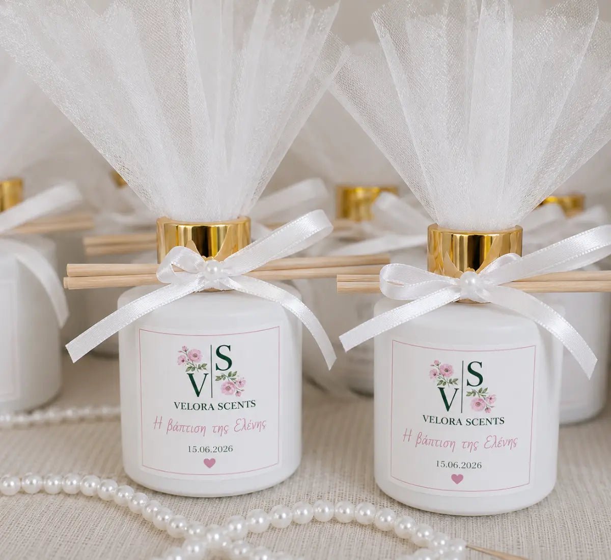 Luxury Reed Diffuser μπομπονιέρα βάφτισης – Velora Scents