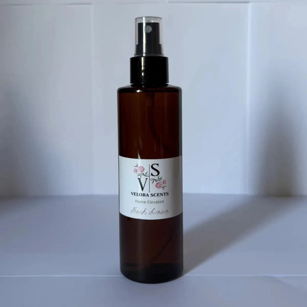 Velora Scents Fresh Linen 200ml room spray bottle – premium scent Cyprus
