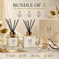 Velora Scents Bundle of 3 — Reed Diffuser 100ml Clear, Reed Diffuser 100ml White και Car Diffuser Luxury Scent